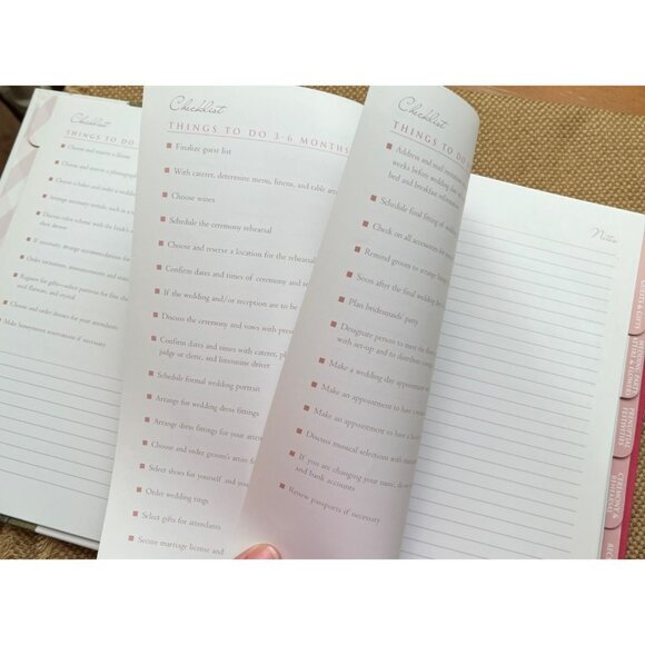 Wedding Planner Book Spiral Botanical Floral Blank 7 Tab 1999 Galison Publishing - Picture 6 of 10